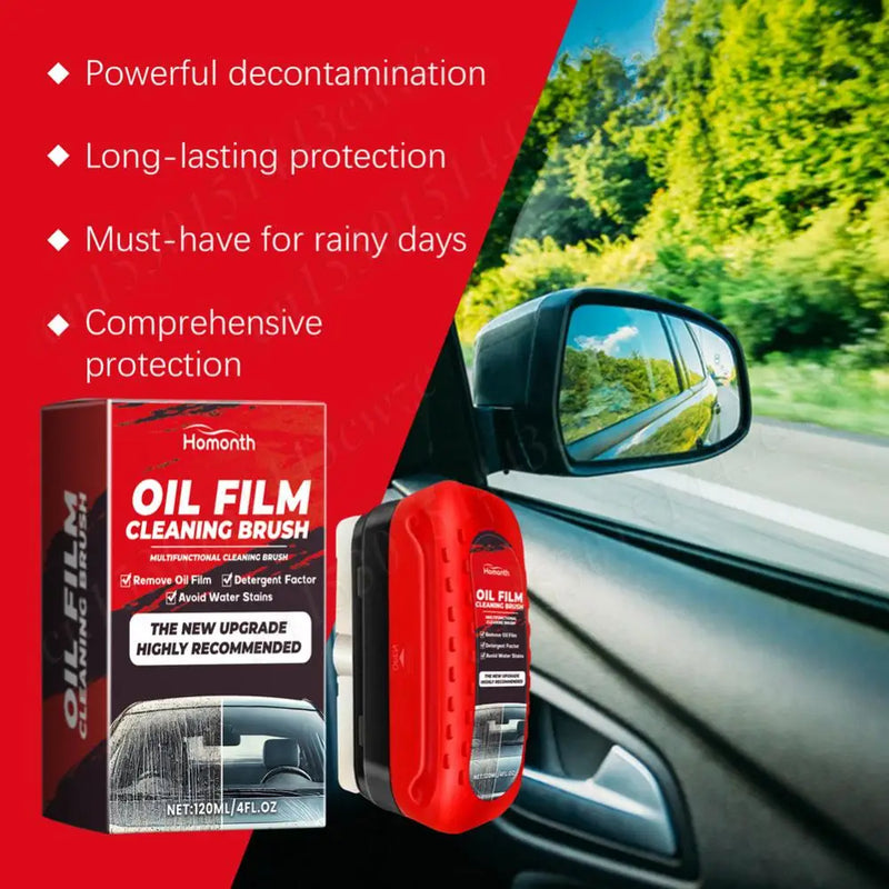 Powerful Car Windshield Cleaner Removes Glass Oil Film Remover Dirt Car Window Glass Cleaner Auto Glass Sponge Cleaning Brush