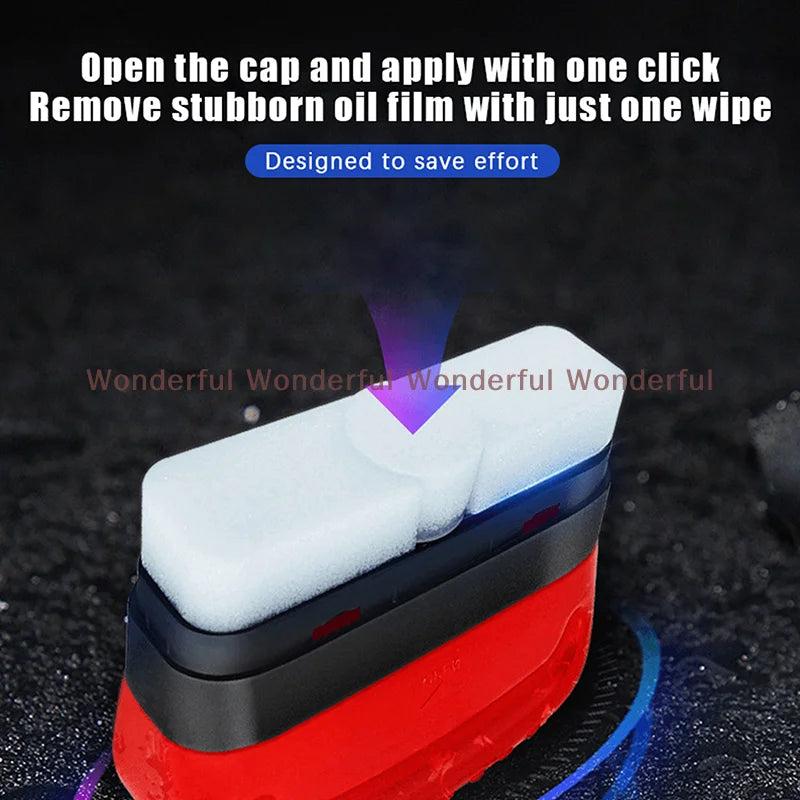 Car Window Glass Cleaner Removes Dirt Car Cleaning Brush Car Glass Glossy Powerful Car Windshield Cleaner Oil Film Remover