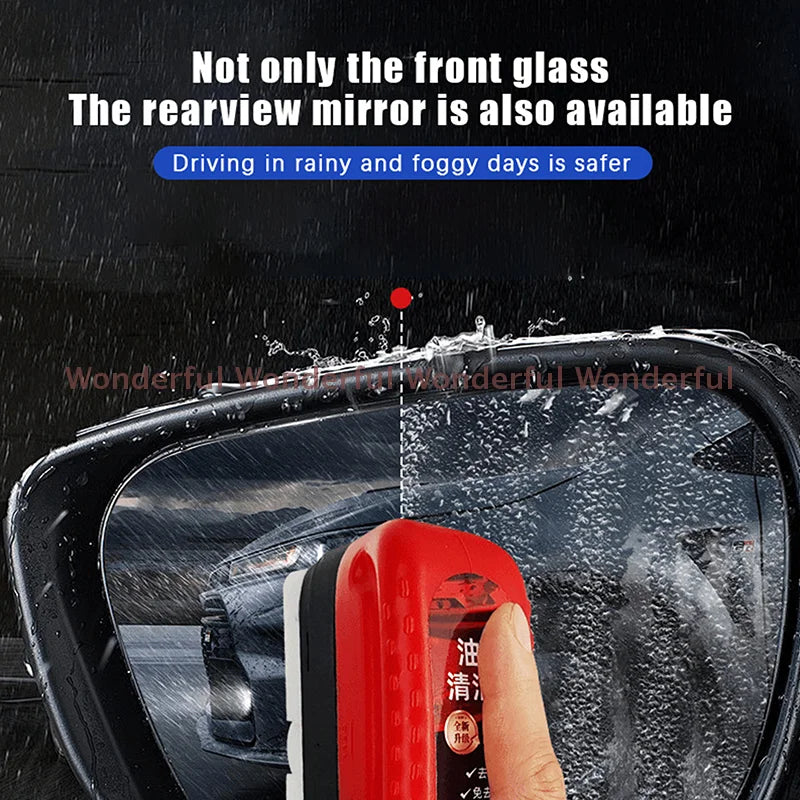 Car Window Glass Cleaner Removes Dirt Car Cleaning Brush Car Glass Glossy Powerful Car Windshield Cleaner Oil Film Remover