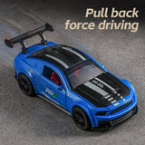 Classic sports car model with pull-back action, toy car model with opening doors, realistic detail design, high-speed action col