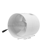 Inline Booster Duct Fan Ventilation Cooling Exhaust Fan Low Noise Blower for Air Circulation Ducting Vents Grow Tents 12V 5W