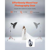 Professional Heavy Duty Adjustable Height Tripod Lighting Stand with Casters Max 10.5ft/320cm