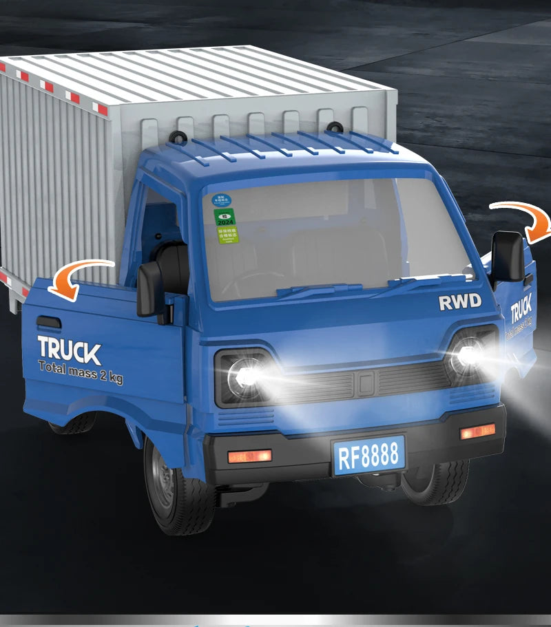 RC Truck 1:16 2.4GHZ RC Car Simulation Drift Climbing Truck With Spray and LED Lights RC Electric Truck Model Boy's Toys Gifts
