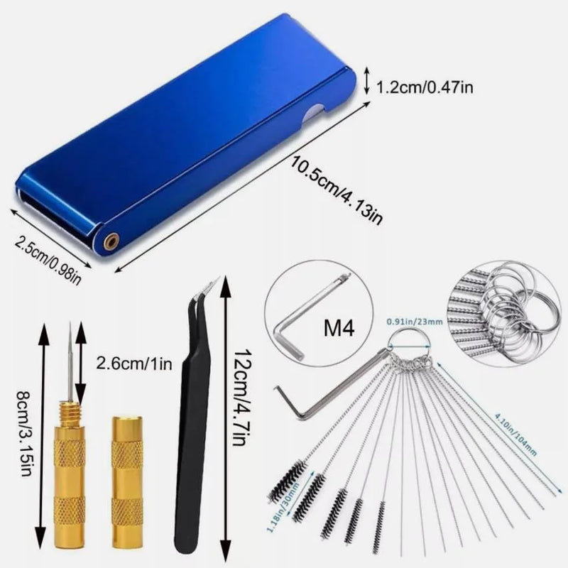 Free Shipping Airbrush Spray Gun Nozzle Cleaning Kit Needle & Brush Set Repair Tool Handle Precision Car Motorcycle Kit