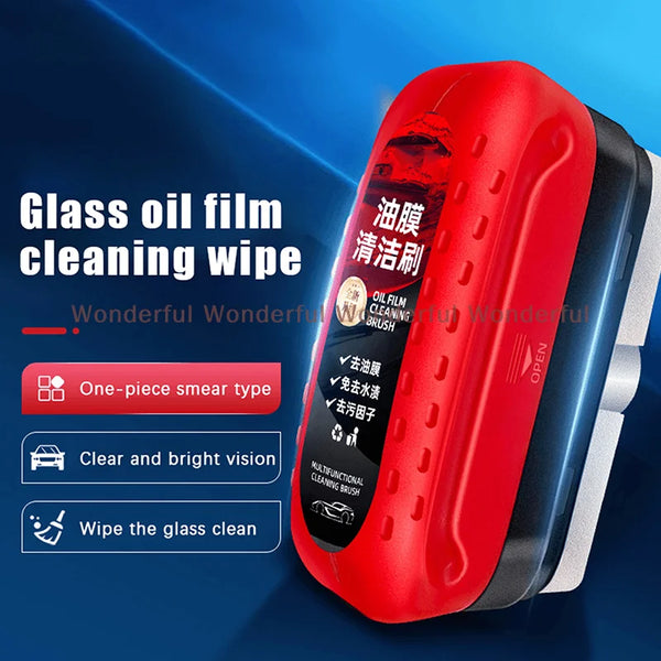 Car Window Glass Cleaner Removes Dirt Car Cleaning Brush Car Glass Glossy Powerful Car Windshield Cleaner Oil Film Remover