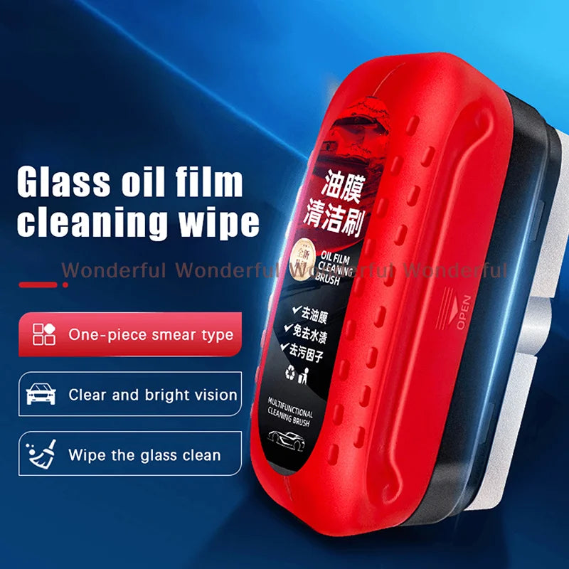 Car Window Glass Cleaner Removes Dirt Car Cleaning Brush Car Glass Glossy Powerful Car Windshield Cleaner Oil Film Remover