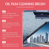 Car Glass Glossy Powerful Car Windshield Cleaner Oil Film Remover Car Window Glass Cleaner Removes Dirt Car Cleaning Brush