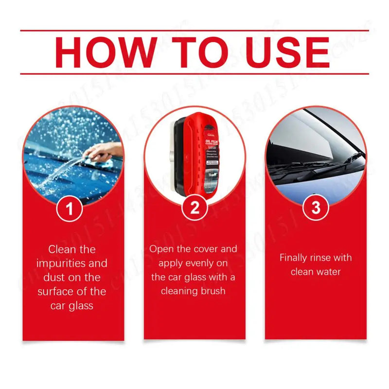Powerful Car Windshield Cleaner Removes Glass Oil Film Remover Dirt Car Window Glass Cleaner Auto Glass Sponge Cleaning Brush