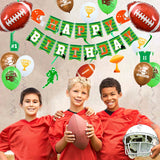 Football Birthday Party Supplies,102pcs Party Decorations&Tableware Set-Football Party Plates Napkins Tablecloth Balloons etc