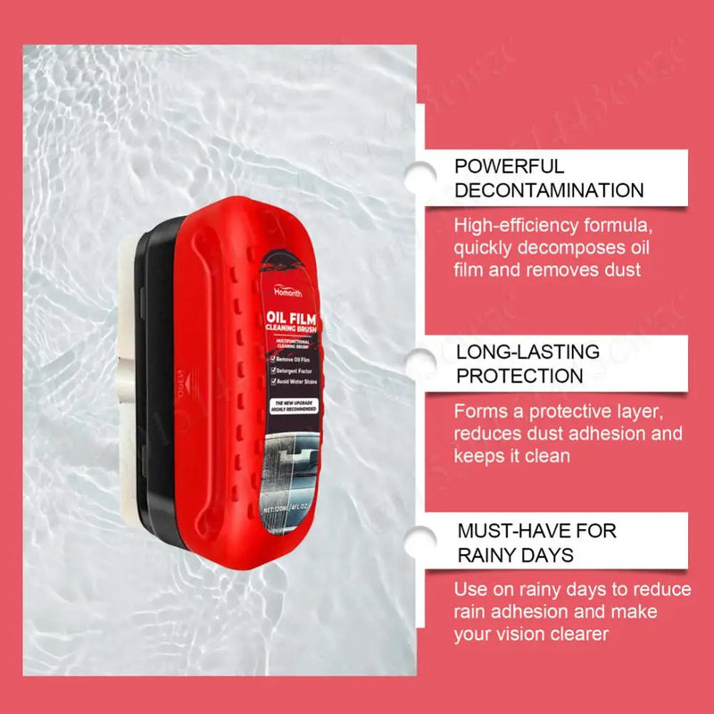 Powerful Car Windshield Cleaner Removes Glass Oil Film Remover Dirt Car Window Glass Cleaner Auto Glass Sponge Cleaning Brush