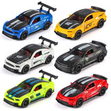 Classic sports car model with pull-back action, toy car model with opening doors, realistic detail design, high-speed action col