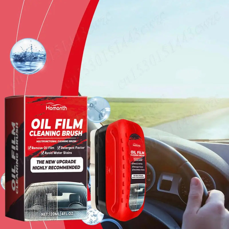 Powerful Car Windshield Cleaner Removes Glass Oil Film Remover Dirt Car Window Glass Cleaner Auto Glass Sponge Cleaning Brush
