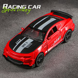 Classic sports car model with pull-back action, toy car model with opening doors, realistic detail design, high-speed action col