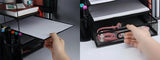 Office Desk Organizer and Accessories Large capacity Desktop 4 Tray File Organizer with Drawer and 2 Pen Holder for School Home