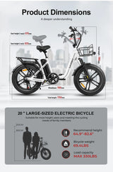SAMEBIKE C05 Pro Foldable Adult Electric Bicycle 500W 36V 13ah Lithium Battery 20 inch Tire Mountain Off road Electric Bicycle
