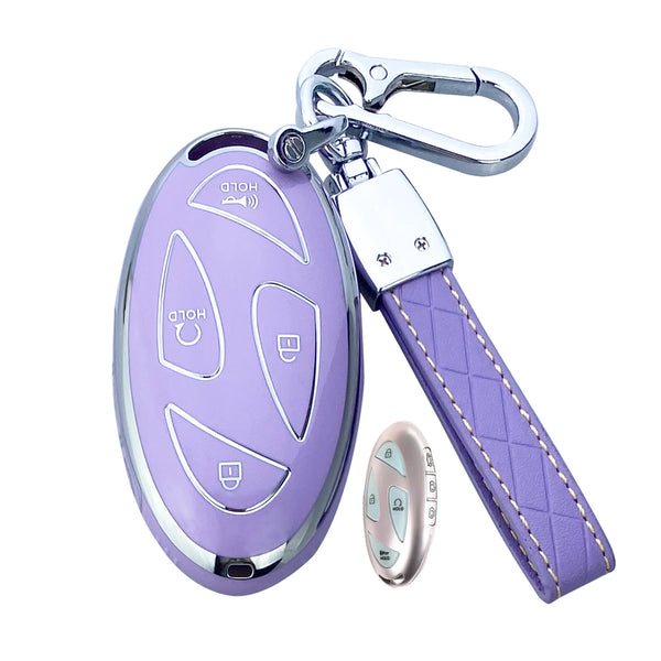 Key Fob Cover Case Compatible with Hyundai Ioniq 6 Grandeur GN7 KONA Santa Fe Elantra 2022-2024 Accessories
