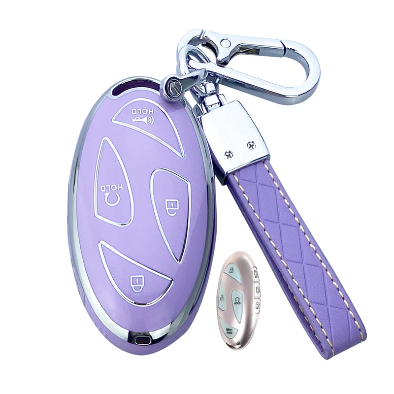 Key Fob Cover Case Compatible with Hyundai Ioniq 6 Grandeur GN7 KONA Santa Fe Elantra 2022-2024 Accessories