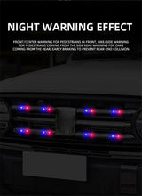 Car solar charging, grille light, night riding, anti rear end collision, motorcycle, electric vehicle, universal flashing warnin