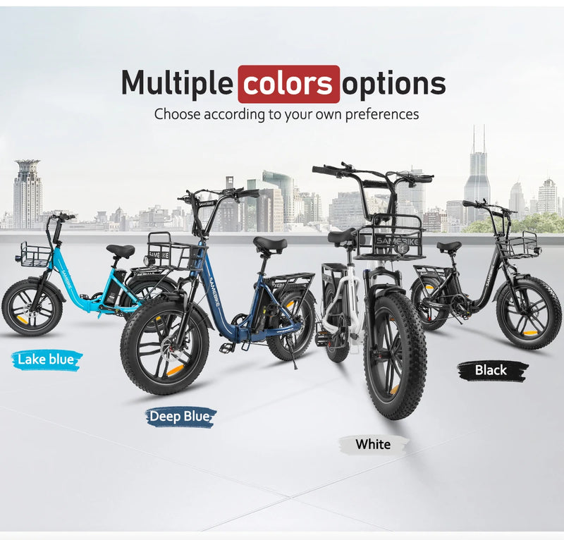 SAMEBIKE C05 Pro Foldable Adult Electric Bicycle 500W 36V 13ah Lithium Battery 20 inch Tire Mountain Off road Electric Bicycle