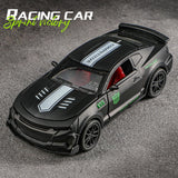 Classic sports car model with pull-back action, toy car model with opening doors, realistic detail design, high-speed action col