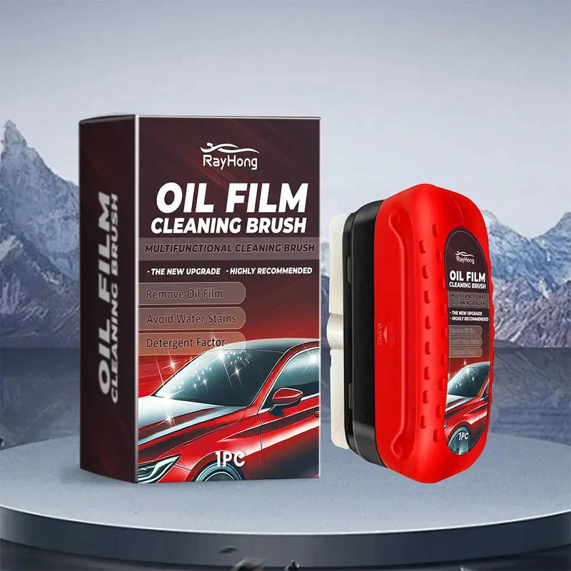 Car Glass Glossy Powerful Car Windshield Cleaner Oil Film Remover Car Window Glass Cleaner Removes Dirt Car Cleaning Brush