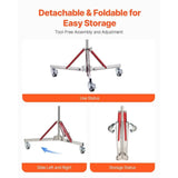Professional Heavy Duty Adjustable Height Tripod Lighting Stand with Casters Max 10.5ft/320cm
