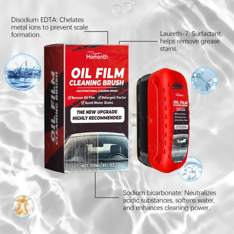 Powerful Car Windshield Cleaner Removes Glass Oil Film Remover Dirt Car Window Glass Cleaner Auto Glass Sponge Cleaning Brush