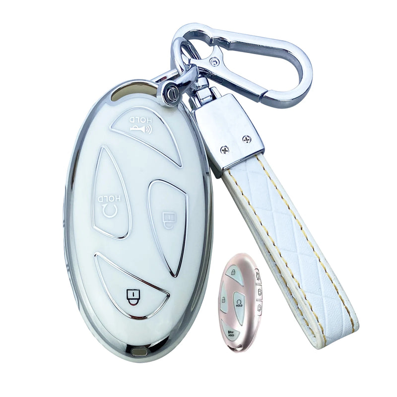 Key Fob Cover Case Compatible with Hyundai Ioniq 6 Grandeur GN7 KONA Santa Fe Elantra 2022-2024 Accessories