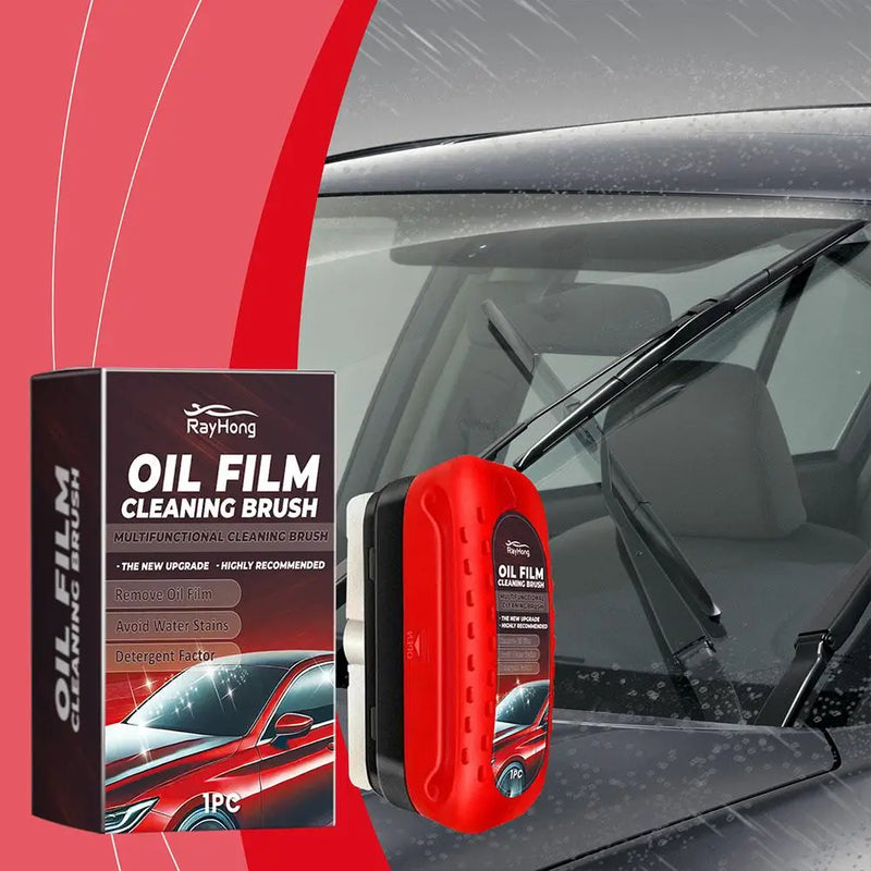 Car Glass Glossy Powerful Car Windshield Cleaner Oil Film Remover Car Window Glass Cleaner Removes Dirt Car Cleaning Brush