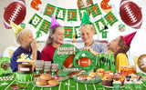 Football Birthday Party Supplies,102pcs Party Decorations&Tableware Set-Football Party Plates Napkins Tablecloth Balloons etc
