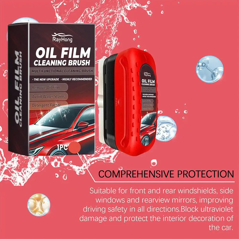 Car Glass Glossy Powerful Car Windshield Cleaner Oil Film Remover Car Window Glass Cleaner Removes Dirt Car Cleaning Brush