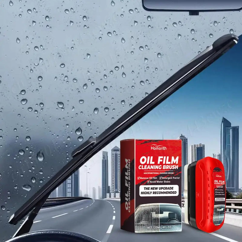 Powerful Car Windshield Cleaner Removes Glass Oil Film Remover Dirt Car Window Glass Cleaner Auto Glass Sponge Cleaning Brush