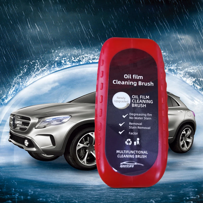 Car Glass Cleaner Removes Dirt Oil Film Remover Car Windshield Glass Sponge Cleaning Brush Glass Polishing Agent Car Maintenance