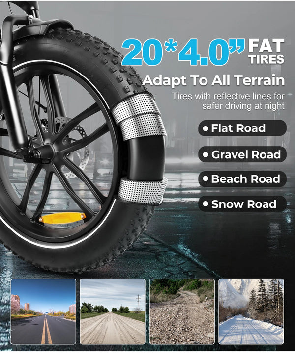 SAMEBIKE C05 Pro Foldable Adult Electric Bicycle 500W 36V 13ah Lithium Battery 20 inch Tire Mountain Off road Electric Bicycle