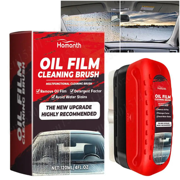 Powerful Car Windshield Cleaner Removes Glass Oil Film Remover Dirt Car Window Glass Cleaner Auto Glass Sponge Cleaning Brush