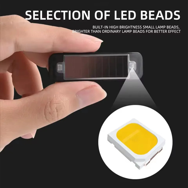 Car solar charging, grille light, night riding, anti rear end collision, motorcycle, electric vehicle, universal flashing warnin