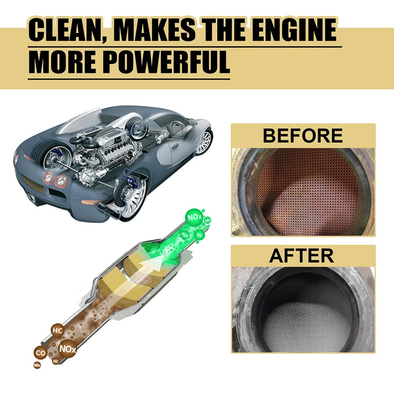 A Bottle 30ML Car Vehicle Catalytic Converter Cleaner Deep Cleaning Engine Carbon Deposit Remove Automobile Cleaning Agent