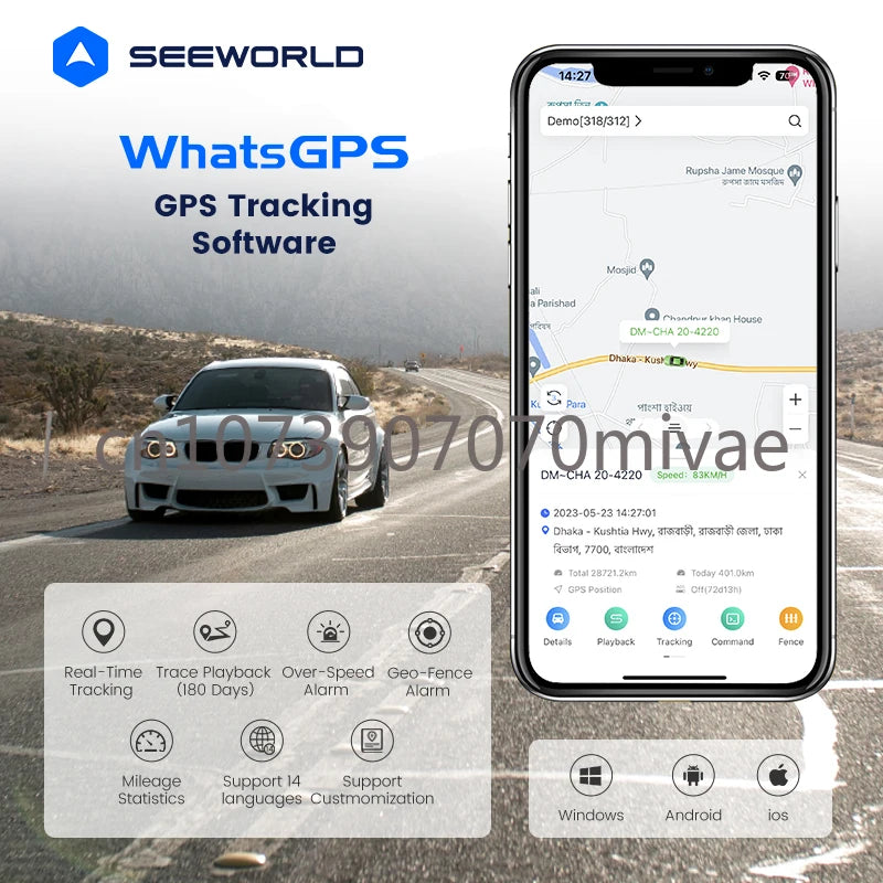 Car Anti-theft Vehiculo Devices  With Real Time Online  for Fleet