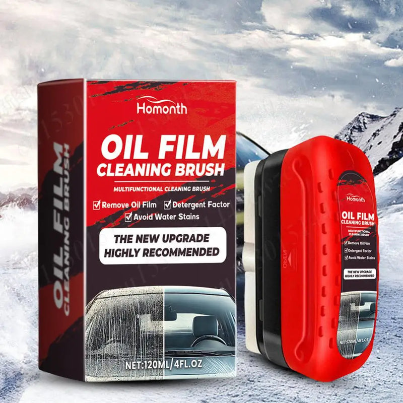Powerful Car Windshield Cleaner Removes Glass Oil Film Remover Dirt Car Window Glass Cleaner Auto Glass Sponge Cleaning Brush