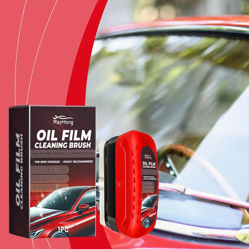 Car Glass Glossy Powerful Car Windshield Cleaner Oil Film Remover Car Window Glass Cleaner Removes Dirt Car Cleaning Brush