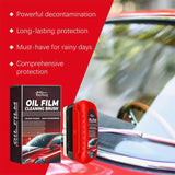 Car Glass Glossy Powerful Car Windshield Cleaner Oil Film Remover Car Window Glass Cleaner Removes Dirt Car Cleaning Brush