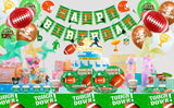 Football Birthday Party Supplies,102pcs Party Decorations&Tableware Set-Football Party Plates Napkins Tablecloth Balloons etc
