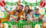 Football Birthday Party Supplies,102pcs Party Decorations&Tableware Set-Football Party Plates Napkins Tablecloth Balloons etc