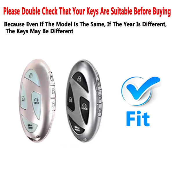Key Fob Cover Case Compatible with Hyundai Ioniq 6 Grandeur GN7 KONA Santa Fe Elantra 2022-2024 Accessories