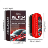 Car Glass Glossy Powerful Car Windshield Cleaner Oil Film Remover Car Window Glass Cleaner Removes Dirt Car Cleaning Brush