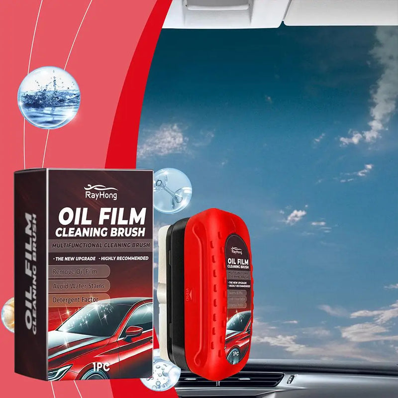 Car Glass Glossy Powerful Car Windshield Cleaner Oil Film Remover Car Window Glass Cleaner Removes Dirt Car Cleaning Brush