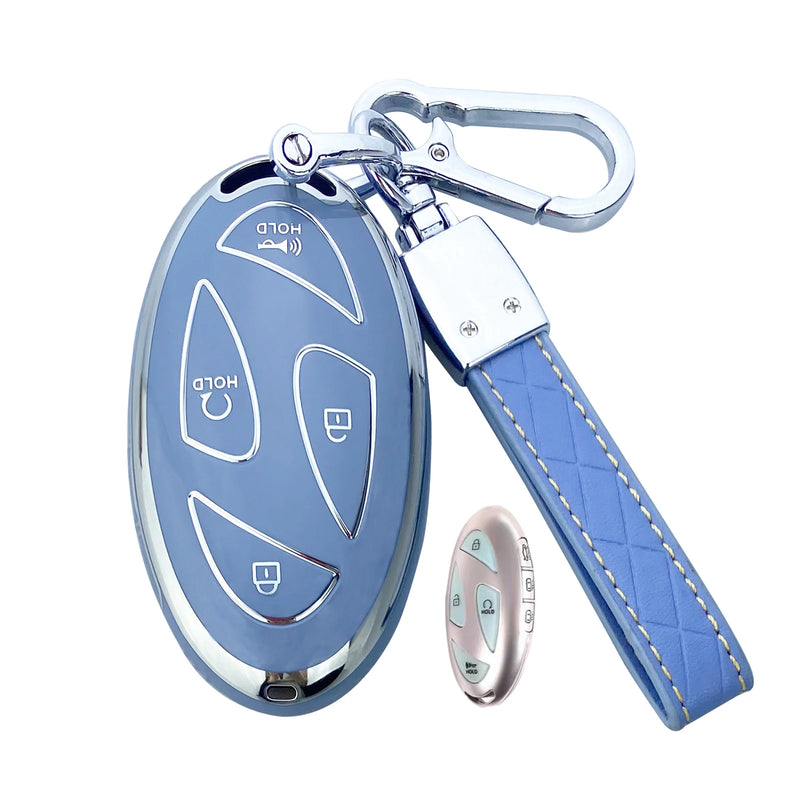 Key Fob Cover Case Compatible with Hyundai Ioniq 6 Grandeur GN7 KONA Santa Fe Elantra 2022-2024 Accessories