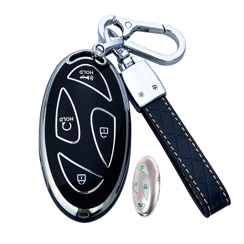Key Fob Cover Case Compatible with Hyundai Ioniq 6 Grandeur GN7 KONA Santa Fe Elantra 2022-2024 Accessories
